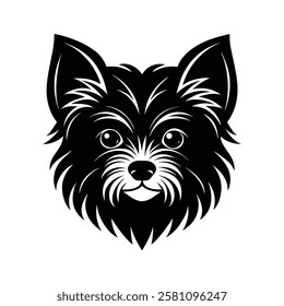 Affenpinscher small dog head vector