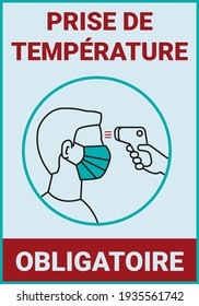 Affiche pour : Prise de temparature obligatoire