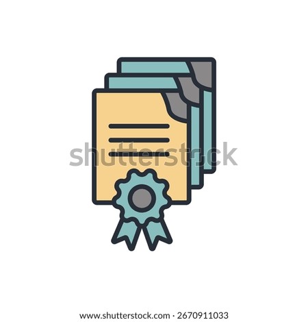 affidavit icon collection .design style with background