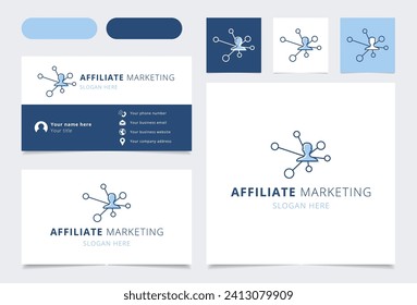 affilate marketing logo brand business card. Branding book affilate marketing collection. Thin affilate marketing logo