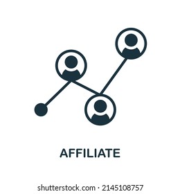 Affiliate flat icon. Colored element sign from marketing collection. Flat Affiliate icon sign for web design, infographics and more.