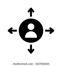 affiliate glyph flat vector icon