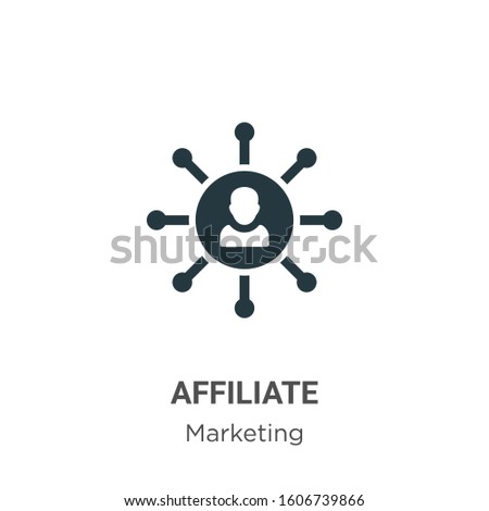 Affiliate glyph icon vector on white background. Flat vector affiliate icon symbol sign from modern marketing collection for mobile concept and web apps design.