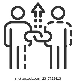 affiliate icon  line vector design elements pictograms wed logo and infographics 
