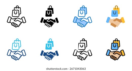 affiliate icon set multiple style collection 
