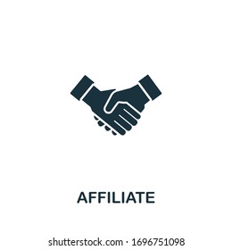 Affiliate icon from streaming collection. Simple line Affiliate icon for templates, web design and infographics