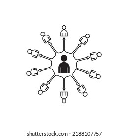 Vector de icono de afiliación. plantilla de logotipo de ilustración de diseño.
