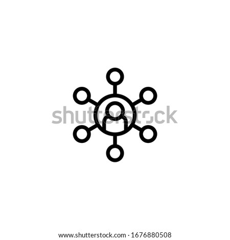 Affiliate icon vector in linear, outline icon isolated on white background