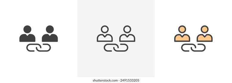 Affiliate link colored icon set