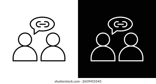 Icono de Enlace Afiliada para concepto y Diseño gráfico. Colección de iconos de vector de estilo negro de alta calidad