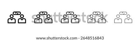 Affiliate link icon filled flat sign concept for web design.