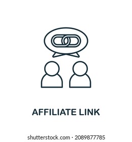 Affiliate Link icon. Line element from affiliate marketing collection. Linear Affiliate Link icon sign for web design, infographics and more.