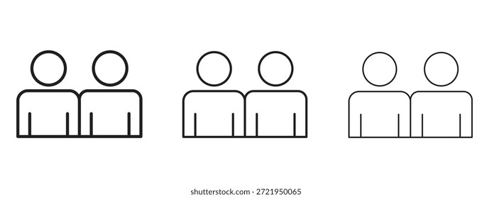 Conjunto de pictogramas negros con logotipo de icono de Enlace Afiliada. arte de contorno de línea delgada.