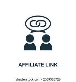 Affiliate Link icon. Monochrome sign from affiliate marketing collection. Creative Affiliate Link icon illustration for web design, infographics and more