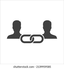 Affiliate link icon on a white background. Affiliate link concept symbol design.