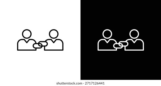 Ícone de link de afiliado, sinal de vetor de estrutura de tópicos, download de design de logotipo