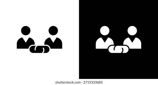 Affiliate link icon Set collection. Vector silhouette.