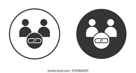Symbol-Signaturenpaket für Partner-Links. Vektorsymbole für grafische Designs