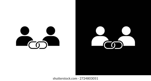 Affiliate link icon silhouette vector flat illustration design pack.