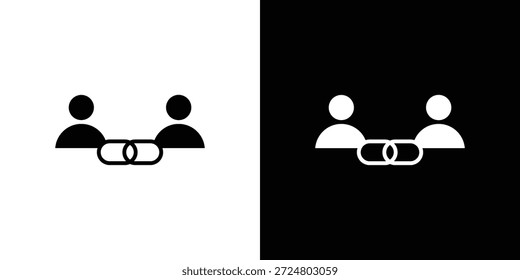 Affiliate link icon silhouette vector flat illustration design pack.