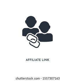 affiliate link icon. simple element illustration. isolated trendy filled affiliate link icon on white background. can be used for web, mobile, ui.