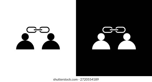 Icono de Enlace Afiliada. Pictograma simple de alta calidad. Estilo sólido moderno