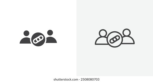 Affiliate link icon in solid and outlined style