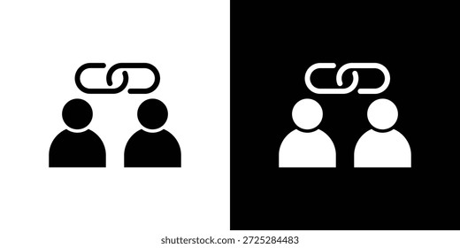 Afiliada Enlace icono símbolo. Diseño simple y plano para y App