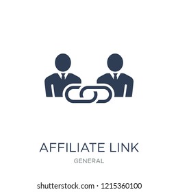 affiliate link icon. Trendy flat vector affiliate link icon on white background from general collection, vector illustration can be use for web and mobile, eps10