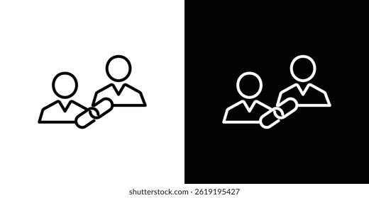Affiliate link icon. vector illustration, pictogram isolated. editable