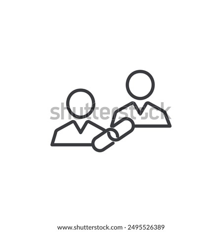 Affiliate link outlined icon isolated on white background