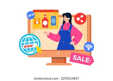 Ein Affiliate-Vermarkter fördert Produkte über Affiliate-Netzwerke.