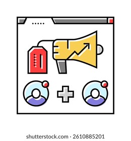 affiliate marketing color icon vector. affiliate marketing sign. isolated symbol illustration