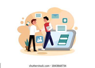 Affiliate Marketing concept Vector Illustration concept. Can use for web banner, infographics, hero images. Flat illustration isolated on white background.