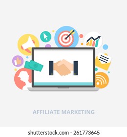 Affiliate marketing concept vector illustration