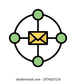 Affiliate, marketing, email icon vector image. Can also be used for seo and web. Suitable for use on web apps, mobile apps and print media.