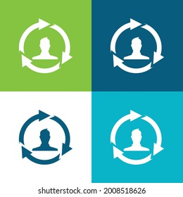 Affiliate Marketing Flat four color minimal icon set