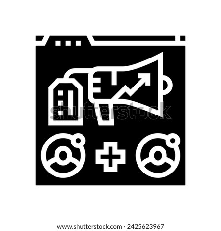 affiliate marketing glyph icon vector. affiliate marketing sign. isolated symbol illustration