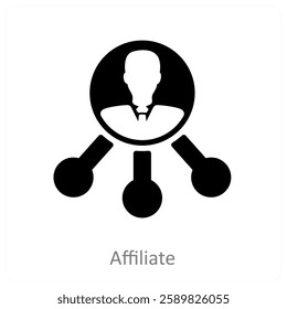 Affiliate and marketing icon concept