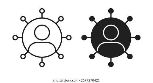 Affiliate marketing icon with editable stroke and flat vector pack