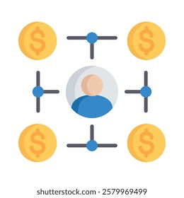 Affiliate Marketing Icon Element For Design