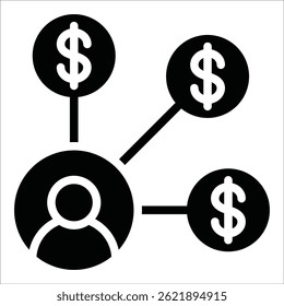 Affiliate Marketing Icon Element For Design
