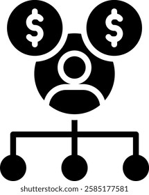 Affiliate Marketing Icon Glyph Vector Illustration