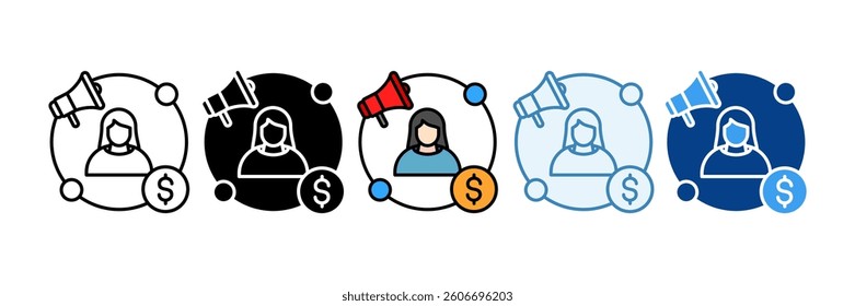 Affiliate Marketing Icon Set Multiple Style Collection