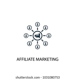 affiliate marketing icon. Simple element illustration. affiliate marketing symbol design from online business collection. Can be used for web and mobile.