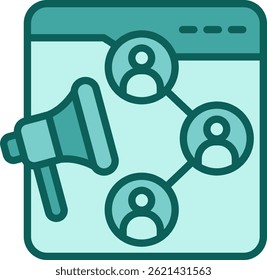 Affiliate Marketing Icon Solid Vector Illustration