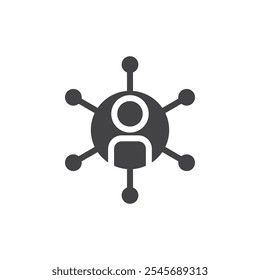 Affiliate marketing icon Symbol mark in filled style