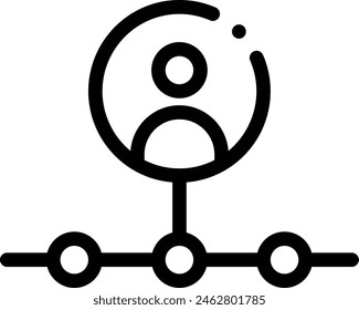 Partner-Marketing-Symbol. Dünnes lineares Design isoliert auf weißem Hintergrund