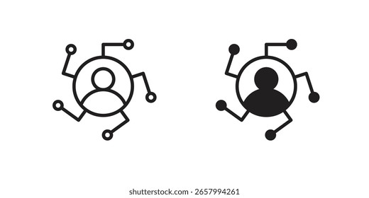 Diseño de Vector de icono de marketing Afiliada. Establecer iconos web
