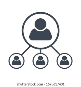 Affiliate marketing icon vector graphic.